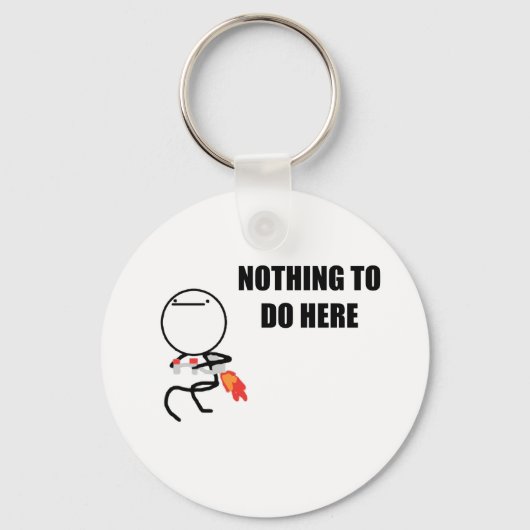 Niets te doen hier Rage Face Meme Sleutelhanger (Voorkant)