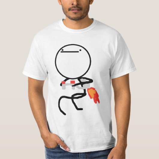 Niets te doen hier Rage Face Meme T-shirt (Voorkant)