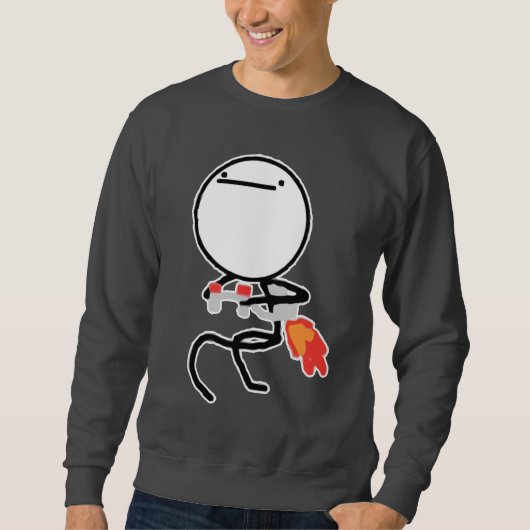 Niets te doen hier Rage Face Meme Trui (Voorkant)