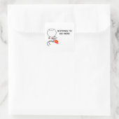 Niets te doen hier - vierkante Stickers (Tas)