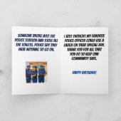 Niets te gaan op grappige politie verjaardag kaart (Binnen)