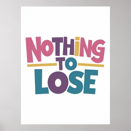 Niets te verliezen poster (Voorkant)