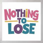 Niets te verliezen poster (Voorkant)