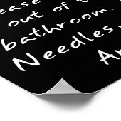 Niets te vrezen? Funny Print Poster Humor (Hoek)