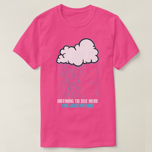 Niets te zien hier in gewoon plassen t-shirt (Design voorkant)