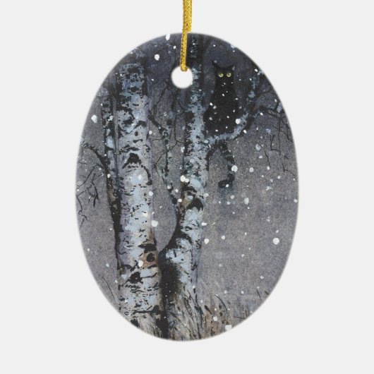 "Niets te Zien Hier" Keramisch Ornament (Voorkant)