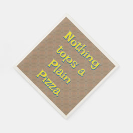 Niets Topjes een Plain Pizza Typografie Servet