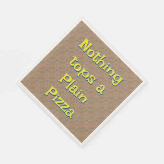 Niets Topjes een Plain Pizza Typografie Servet (Hoek)