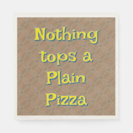 Niets Topjes een Plain Pizza Typografie Servet