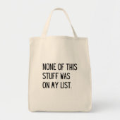 Niets van deze Stuff Canvas tas (Voorkant)