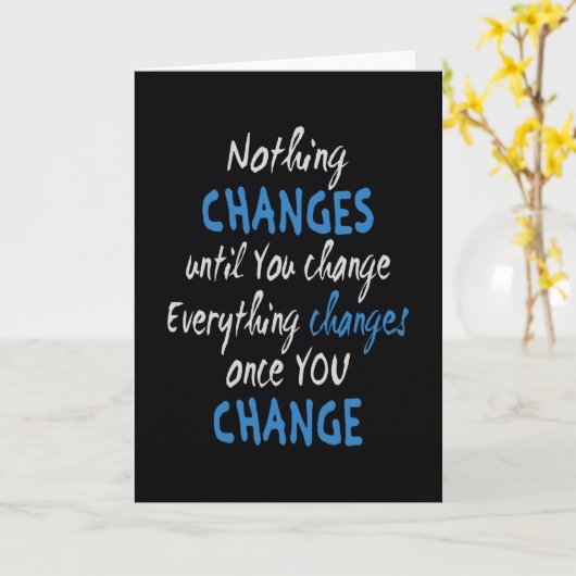 Niets verandert tot je verandert kaart (Gele Bloem)