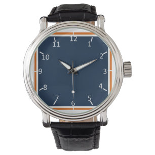 Niets verlegen over blauw en Sinaasappel Horloge