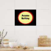 Niets veronderstellen poster (Keuken)