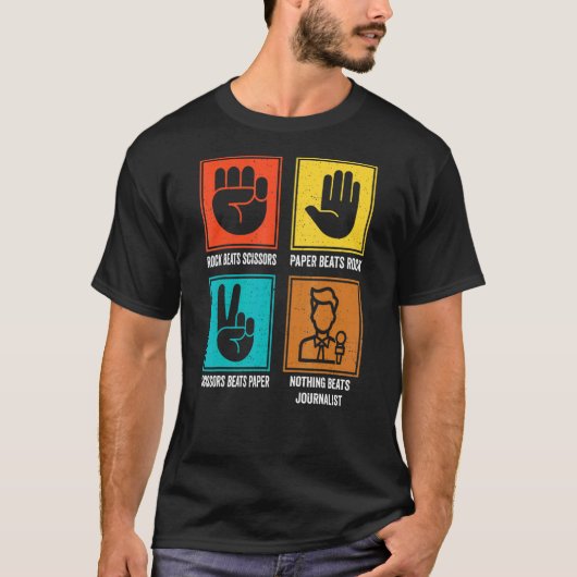 niets verslaat journalist journalist columnist pre t-shirt (Voorkant)