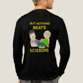 Niets verslaat Schaar  Tri-Blend Shirt (Achterkant volledig)