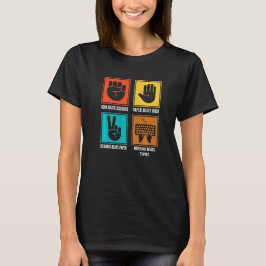 Niets verslaat Typist Tekstverwerker Stenogra T-shirt (Voorkant)