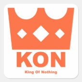 Niets Vierkante Sticker (Voorkant)