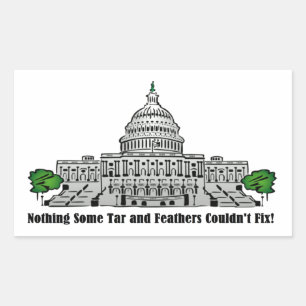 Niets wat sommige Teer en Veren niet konden repare Rechthoekige Sticker