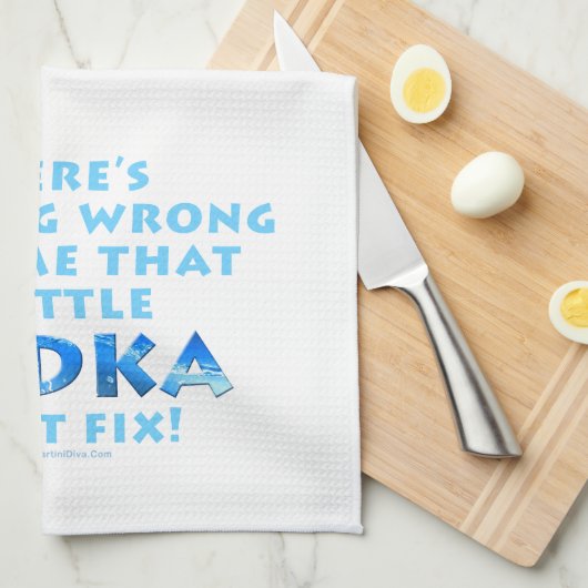 NIETS WRICHTEN MET ME VODKA KAN NIET FIX KITCHEN - THEEDOEK (Quarter Fold)