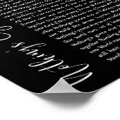 Niets zal ons nu tegenhouden, zwart Script Song Poster (Hoek)