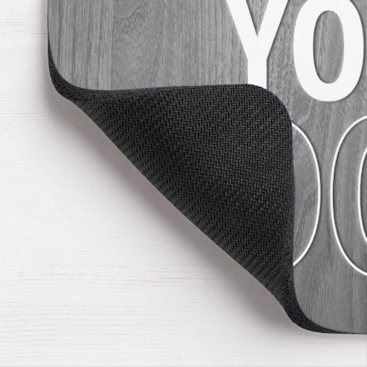 Niets zal werken, tenzij je dat doet, witte tekst muismat (Hoek)