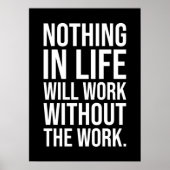 Niets zal werken zonder het werk - Gym, Hustle Poster (Voorkant)