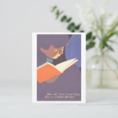 "Niets zoals een goed boek" Vintage Poster Briefkaart (Staand voorkant)