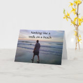 NIETS ZOALS EEN WANDELING OP HET STRAND-HAPPY *VER KAART (Gele Bloem)