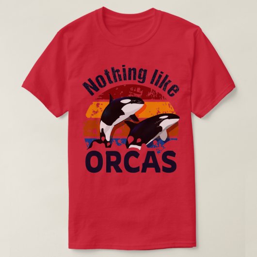 Niets zoals het ontwerp van de Orcas Retro Killer T-shirt (Design voorkant)