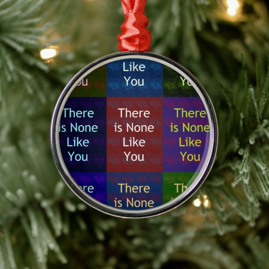 Niets zoals jij metalen ornament (Boom)