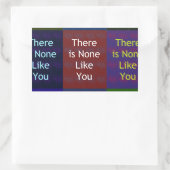 Niets zoals jij rechthoekige sticker (Tas)