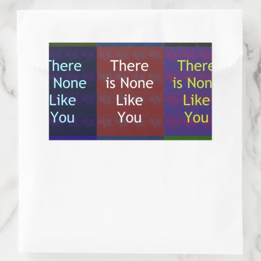 Niets zoals jij rechthoekige sticker (Tas)