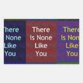 Niets zoals jij rechthoekige sticker (Voorkant)