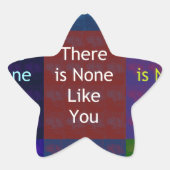 Niets zoals jij ster sticker (Voorkant)