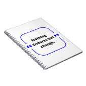 Niets zorgt maar verandert notitieboek (Rechterzijde)