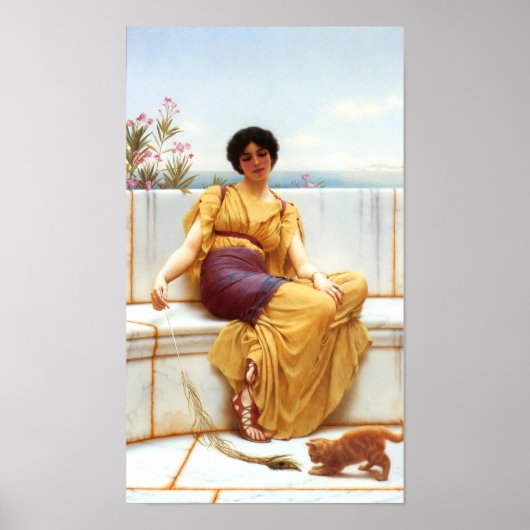 Nietsdoen door John William Godward Poster (Voorkant)