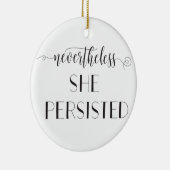 Niettemin bleef ze citaat behouden keramisch ornament (Rechts)