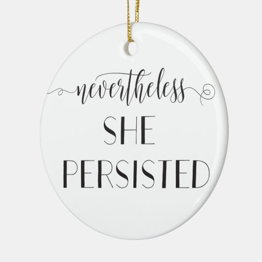 Niettemin bleef ze citaat behouden keramisch ornament (Links)