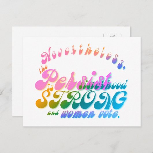 Niettemin, duurde zij voort briefkaart (Voorkant / Achterkant)