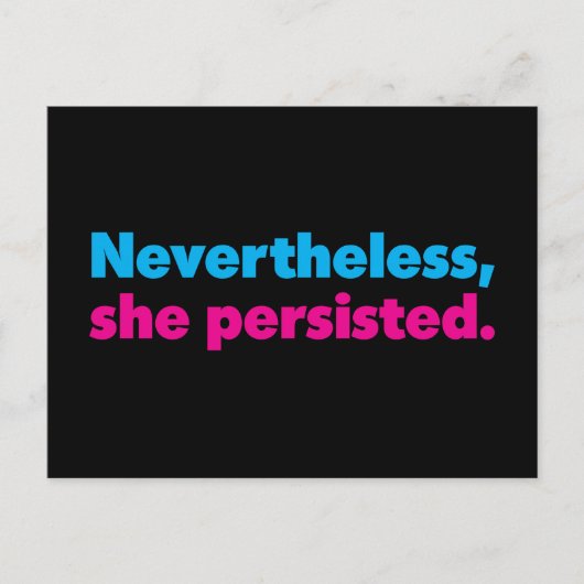 Niettemin duurde zij Zwart Briefkaart voort (Voorkant)