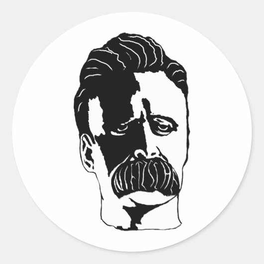 Nietzsche1.2n Ronde Sticker (Voorkant)