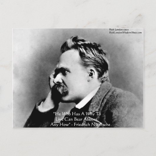 Nietzsche "A Why" Wisdom Quote Gifts & Kaarten (Voorkant)