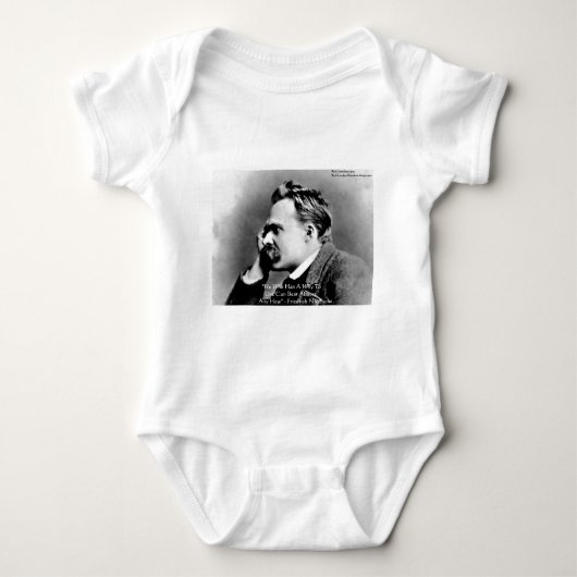 Nietzsche "A Why" Wisdom Quote Gifts & Kaarten Romper (Voorkant)