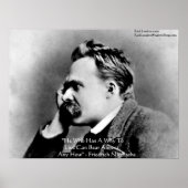 Nietzsche "A Why" Wisdom Quote Poster (Voorkant)