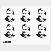 Nietzsche Afbeelding Ronde Sticker (Vel)