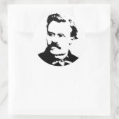 Nietzsche Afbeelding Ronde Sticker (Tas)
