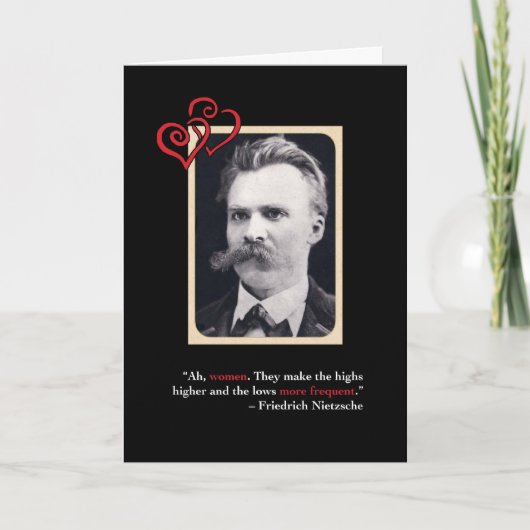 Nietzsche Anti-Valentine's Day Card #1 Feestdagen Kaart (Voorkant)