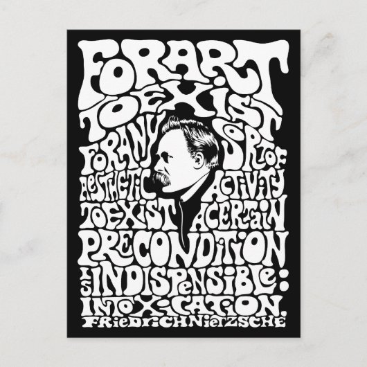 Nietzsche - Art Briefkaart (Voorkant)