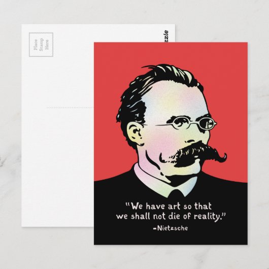 Nietzsche - Art v. Reality Briefkaart (Voorkant / Achterkant)