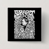 Nietzsche - Art Vierkante Button 5,1 Cm (Voorkant)